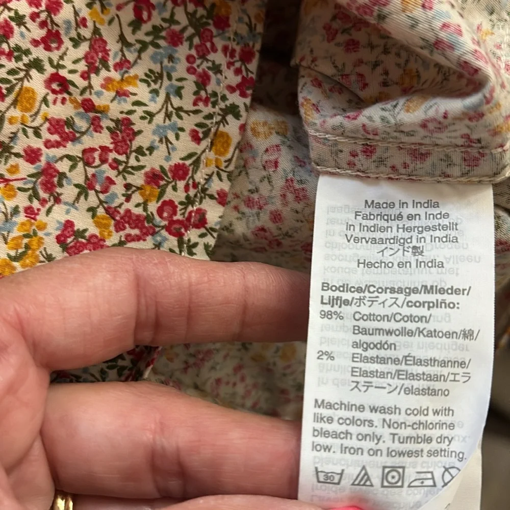J.Crew flex wash slim floral long sleeve button-down shirt Size L